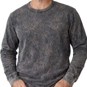 NSF Made in USA Charcoal Waffle Knit Thermal Shirt Mens XL Mineral Wash Brown